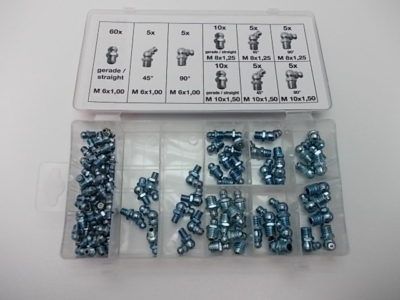 Smeernippel Assortiment 110 delig (M6 M8 en M10)