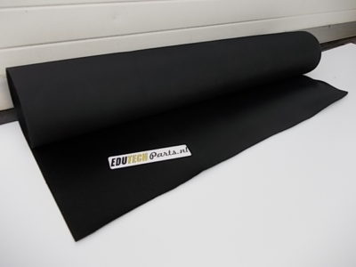 Zwart geribbelde rubber mat antislip 3mm