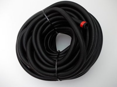 Zwart Geribbelde Plastic Elektrobeschermingsslang Open d=14mm