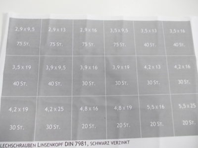 Plaatschroeven Assortiment Zwart (Bolkop) - Afbeelding 2