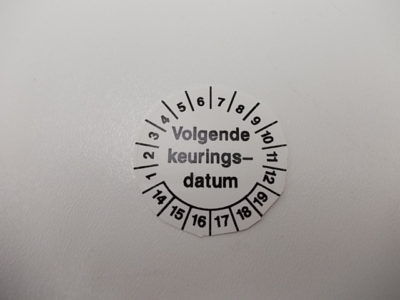 Keurings Sticker rond 30mm