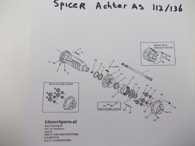 Spicer Onderdelen Achteras 112/136-003